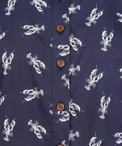 Collectif Sammy Lobster 40's Blouse Navy 8 Collectif Sammy Lobster 40's Blouse Navy