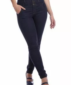 Collectif Rebel Kate 50'S Denim Jeans Navy Blue