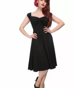 Collectif Dolores Classic 50's Swing Dress Black 11 Collectif Dolores Classic 50's Swing Dress Black