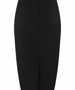 Collectif Polly Bengaline 50's Pencil Skirt Black