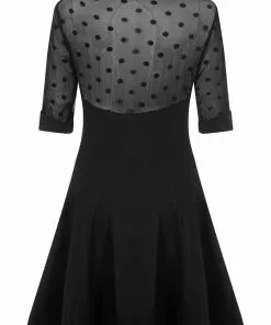 New In Collectif Wednesday Skater 50's Dress Black