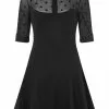 New In Collectif Wednesday Skater 50's Dress Black 2 New In Collectif Wednesday Skater 50's Dress Black