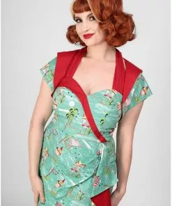Collectif Lorna Motel 50's Bolero Blue New In