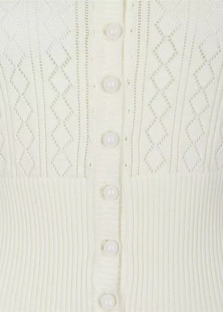 New In Collectif Linda 40's Cardigan Ivory 6 New In Collectif Linda 40's Cardigan Ivory