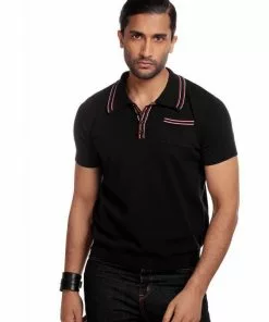 Collectif Heren Pablo Polo Shirt Black