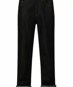 New In Collectif Mens Eddie Denim 40's Jeans Charcoal