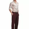 Collectif Men Bobbie Crosshatch Trousers Burgundy 1 Collectif Men Bobbie Crosshatch Trousers Burgundy
