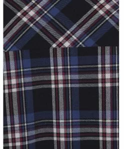 New In Collectif Men Tiago Scot Check Shirt Blue