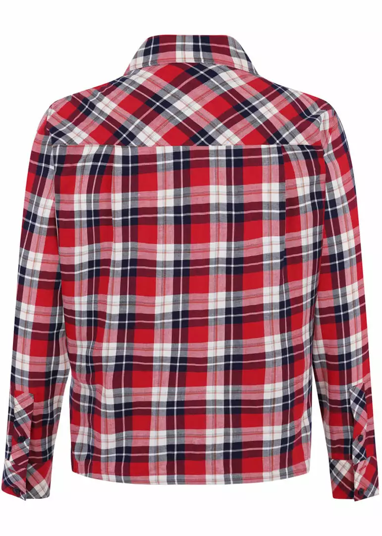 Collectif Men Tiago Mountain Check Shirt Red New In 7 Collectif Men Tiago Mountain Check Shirt Red New In