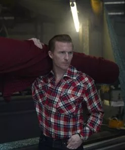 Collectif Men Tiago Mountain Check Shirt Red New In 11 Collectif Men Tiago Mountain Check Shirt Red New In