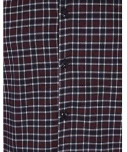 Collectif Men Hunter 40's Check Shirt Wine New In