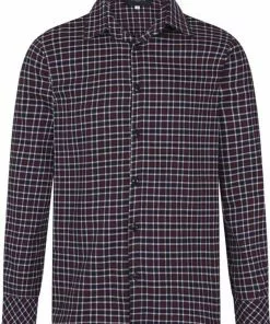 Collectif Men Hunter 40's Check Shirt Wine New In