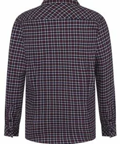 Collectif Men Hunter 40's Check Shirt Wine New In 7 Collectif Men Hunter 40's Check Shirt Wine New In