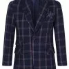 Collectif Mens John Check Jacket Navy New In 1 Collectif Mens John Check Jacket Navy New In