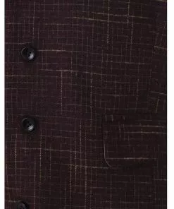 Collectif Men Max Crosshatch Waistcoat Burgundy 10 Collectif Men Max Crosshatch Waistcoat Burgundy