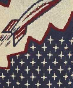 Collectif Men Mark Atomic Rocket 50's Jumper Blue New In