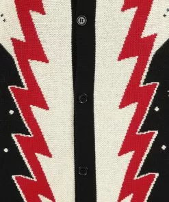 New In Collectif Men Luca Atomic Rocket 50's Cardigan Black