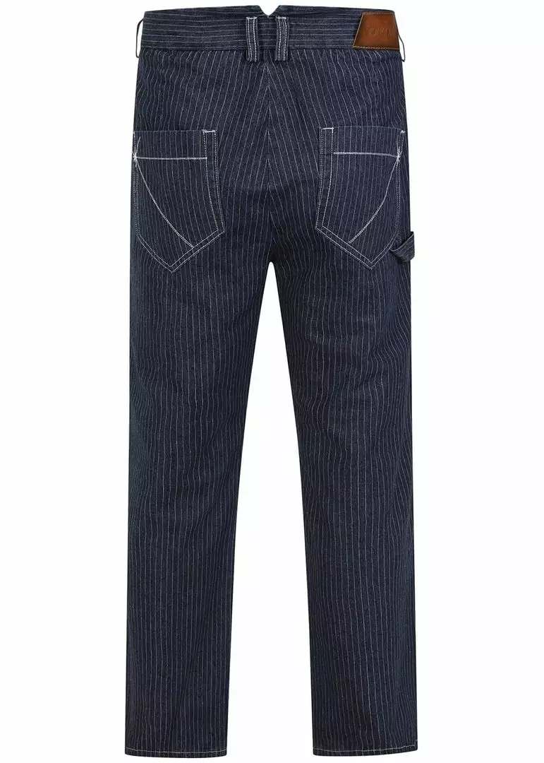 Collectif Mens Johnny Striped Jeans Blue White 6 Collectif Mens Johnny Striped Jeans Blue White