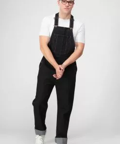 New In Collectif Heren Issac Dungarees Denim Blue