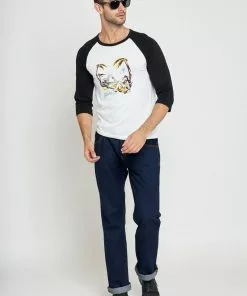 New In Collectif Mens Jake Aloha 50's T-Shirt White Black