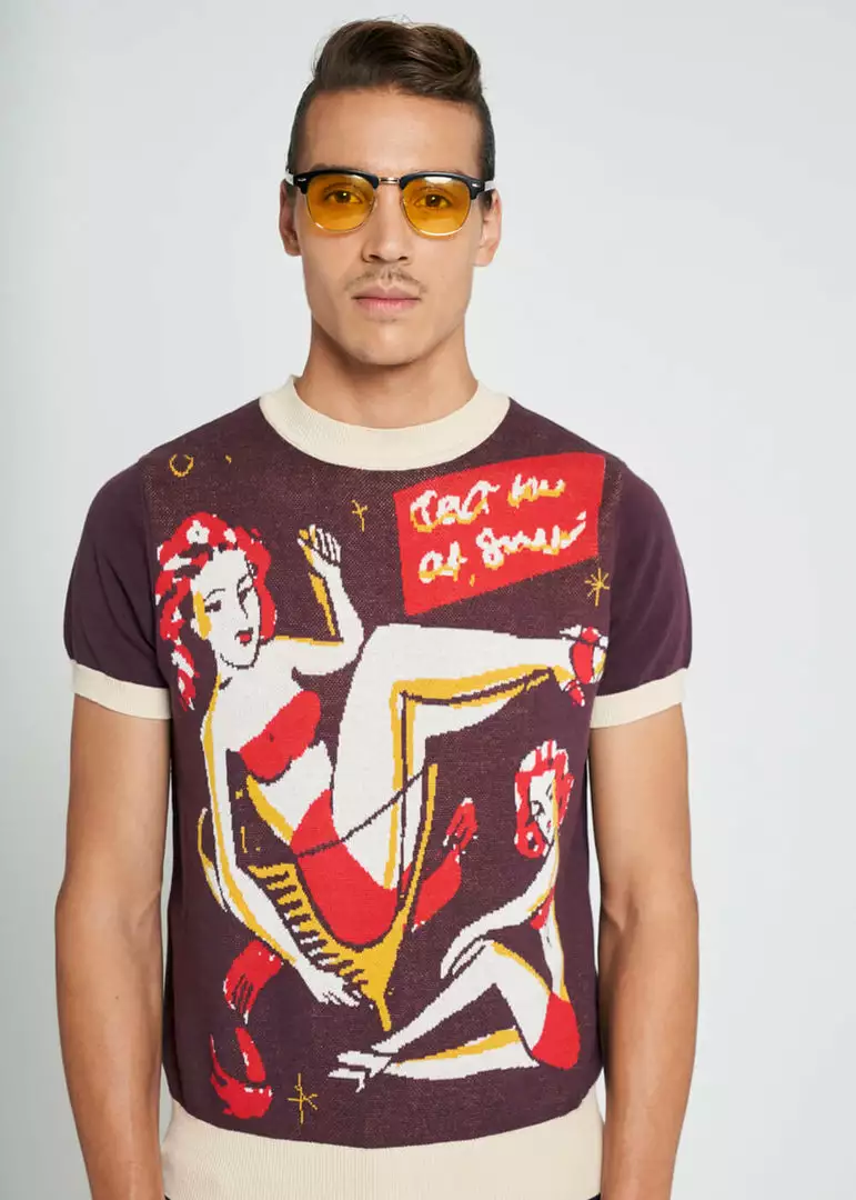 Collectif Men Scott Cocktail 50's Jumper Multi 3 Collectif Men Scott Cocktail 50's Jumper Multi