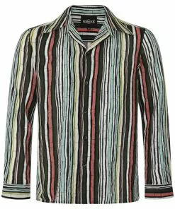 Collectif Mens Jamie Bamboo 50's Shirt Black New In