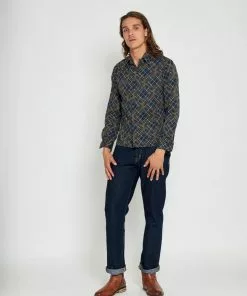 Collectif Men Adam Brighton 50's Shirt Navy New In