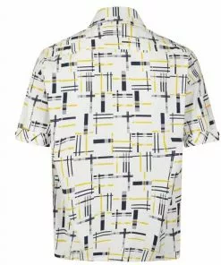 Collectif Mens Oscar Carnaby 50's Shirt Cream