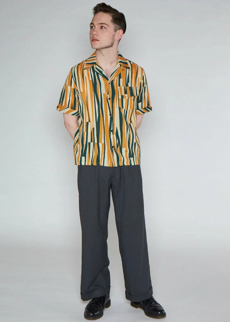 Collectif Mens Oscar Abstract 50's Shirt Multi New In 5 Collectif Mens Oscar Abstract 50's Shirt Multi New In