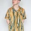 Collectif Mens Oscar Abstract 50's Shirt Multi New In