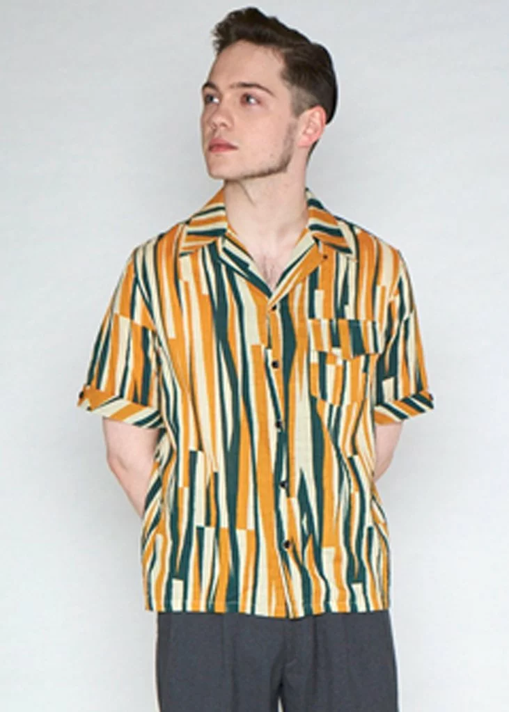 Collectif Mens Oscar Abstract 50's Shirt Multi New In 3 Collectif Mens Oscar Abstract 50's Shirt Multi New In