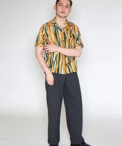 Collectif Mens Oscar Abstract 50's Shirt Multi New In