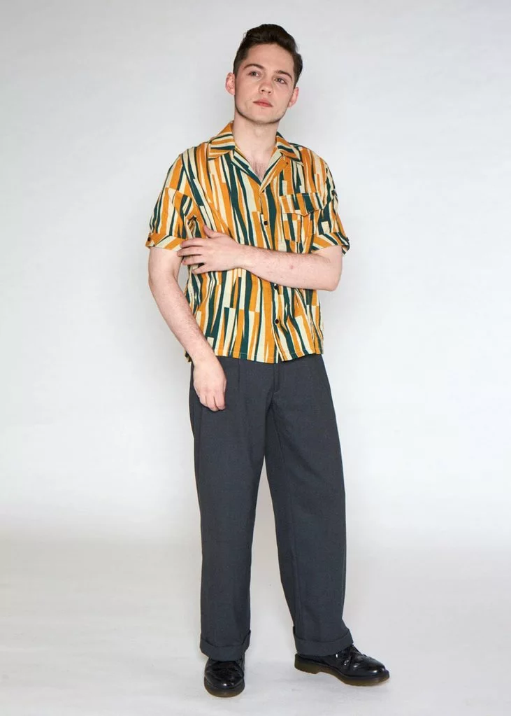 Collectif Mens Oscar Abstract 50's Shirt Multi New In 4 Collectif Mens Oscar Abstract 50's Shirt Multi New In