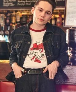 New In Collectif Mens Borris Denim 50's Jacket Blue