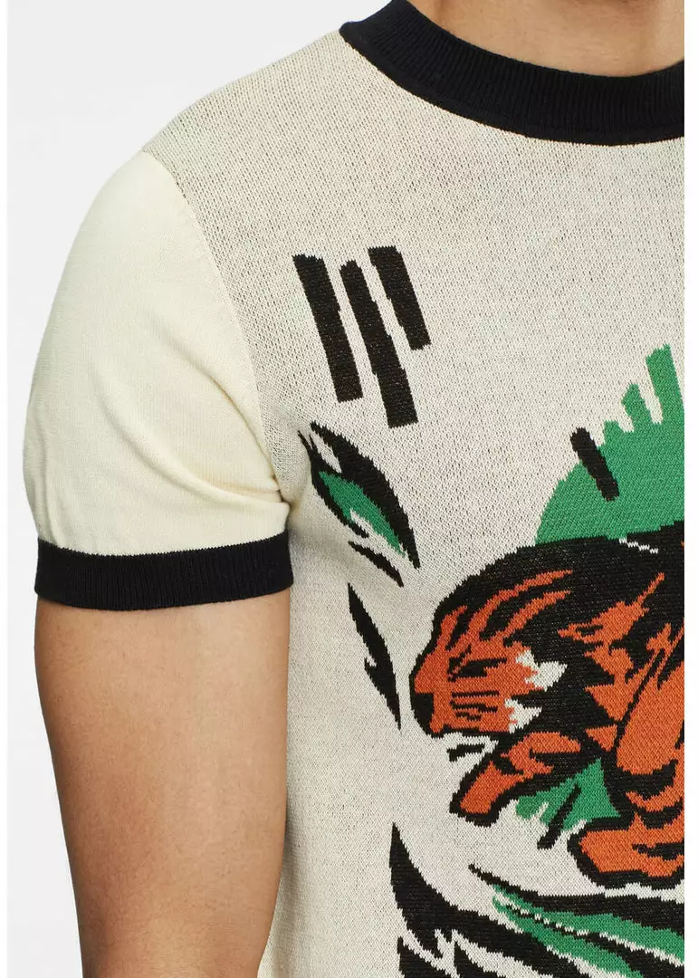 New In Collectif Mens Scott Tiger 50's Jumper Multicolour 8 New In Collectif Mens Scott Tiger 50's Jumper Multicolour