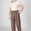 Collectif Mens Edison 40's Trousers Brown 2 Collectif Mens Edison 40's Trousers Brown