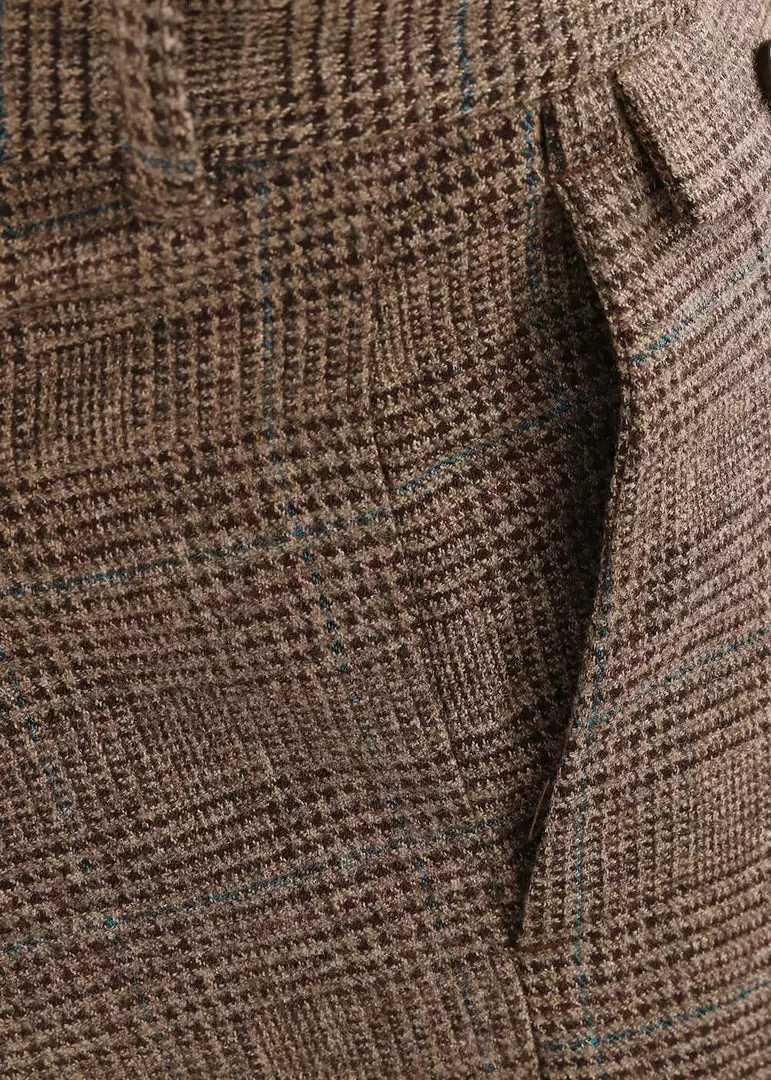 Collectif Mens Edison 40's Trousers Brown 7 Collectif Mens Edison 40's Trousers Brown