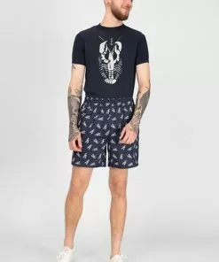Collectif Mens Martin Lobster Shorts Navy