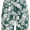 Collectif Mens Martin Deep Palm Shorts Green New In 1 Collectif Mens Martin Deep Palm Shorts Green New In
