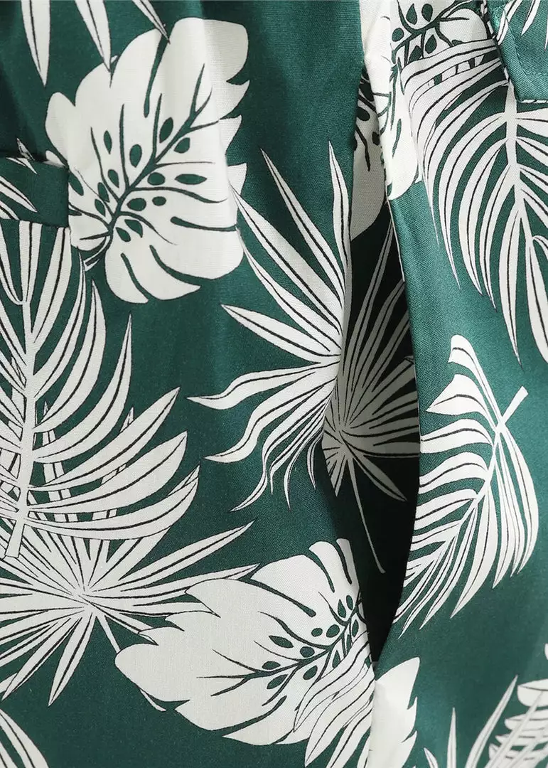 Collectif Mens Martin Deep Palm Shorts Green New In 6 Collectif Mens Martin Deep Palm Shorts Green New In