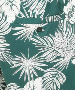 Collectif Mens Martin Deep Palm Shorts Green New In 12 Collectif Mens Martin Deep Palm Shorts Green New In