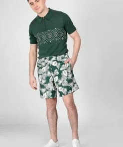 Collectif Mens Martin Deep Palm Shorts Green New In 13 Collectif Mens Martin Deep Palm Shorts Green New In