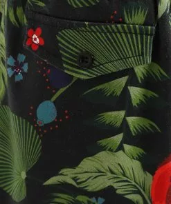 New In Collectif Mens Martin Parrot Shorts Black 10 New In Collectif Mens Martin Parrot Shorts Black