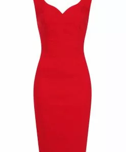 Collectif Ridly 50's Pencil Dress Red