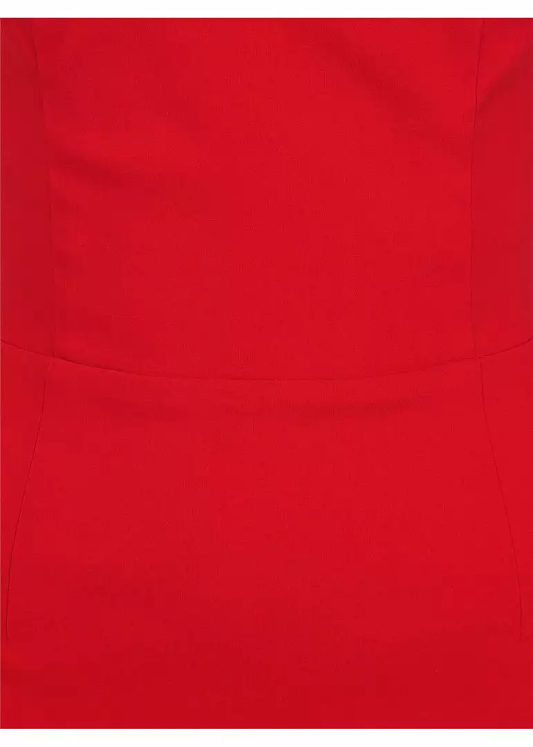 Collectif Ridly 50's Pencil Dress Red 5 Collectif Ridly 50's Pencil Dress Red