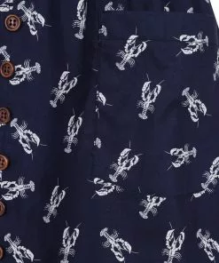 New In Collectif Kimberly Lobster 50's Swing Dress Navy