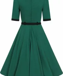 New In Collectif Sadie 50's Swing Dress Green 13 New In Collectif Sadie 50's Swing Dress Green