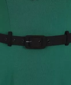 New In Collectif Sadie 50's Swing Dress Green 11 New In Collectif Sadie 50's Swing Dress Green