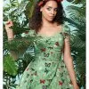 Collectif Dolores Butterfly 50's Swing Dress Green 1 Collectif Dolores Butterfly 50's Swing Dress Green