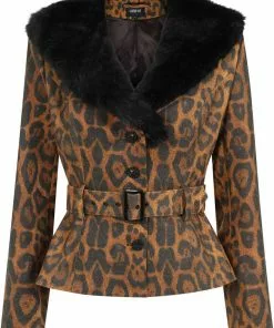 Collectif Molly Leopard 50's Jacket Leo Multi